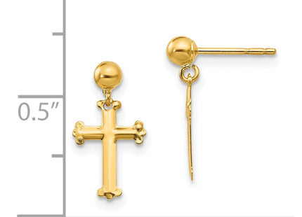 14k Yellow Gold Earrings Style SE2348 - Classique Jewelry Inc.