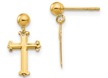 14k Yellow Gold Earrings Style SE2348 - Classique Jewelry Inc.