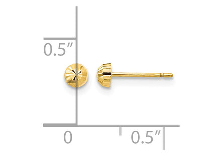 14K gold earrings, further view