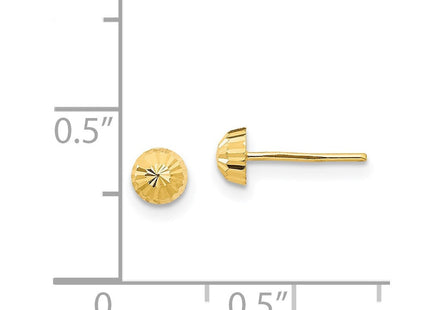 14k Madi K Diamond Cut Half-Ball Post Earrings (Style SE2365)