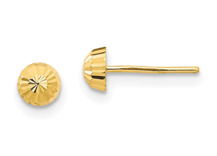 14k Madi K Diamond Cut Half-Ball Post Earrings (Style SE2365)