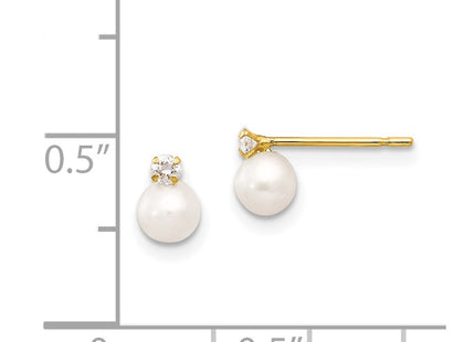 14k Yellow Gold Earrings Style SE2367 - Classique Jewelry Inc.