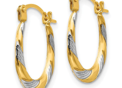 14k Yellow & Rhodium Earrings Style SE2380 - Classique Jewelry Inc.