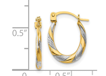 14k Yellow & Rhodium Earrings Style SE2380 - Classique Jewelry Inc.