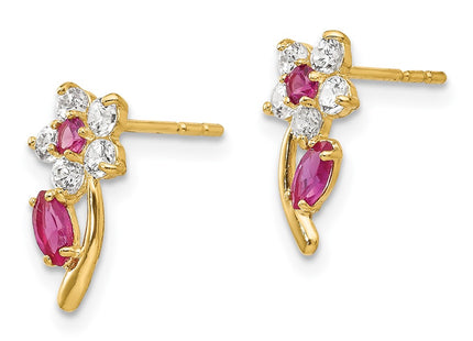 14k Yellow Gold Earrings Style SE2405 - Classique Jewelry Inc.