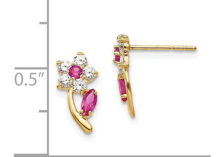 14k Yellow Gold Earrings Style SE2405 - Classique Jewelry Inc.