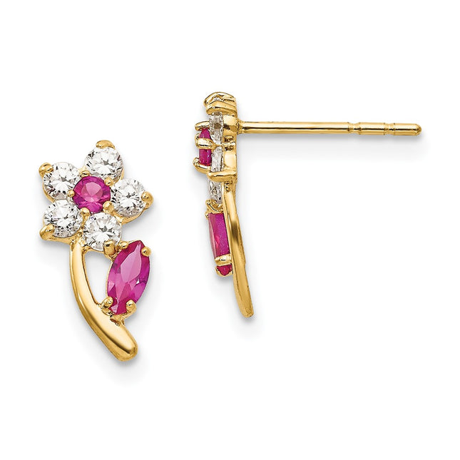 14k Yellow Gold Earrings Style SE2405 - Classique Jewelry Inc.