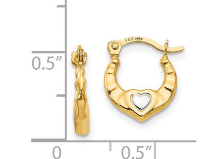 14k Yellow & Rhodium Earrings Style SE2409 - Classique Jewelry Inc.