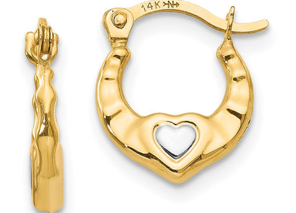 14k Yellow & Rhodium Earrings Style SE2409 - Classique Jewelry Inc.