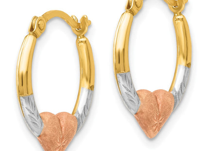 14k Yellow & Rhodium Earrings Style SE2416 - Classique Jewelry Inc.