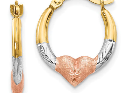 14k Yellow & Rhodium Earrings Style SE2416 - Classique Jewelry Inc.