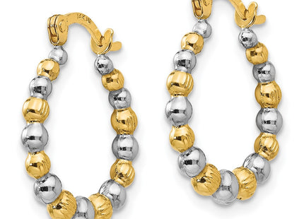 14k Yellow & Rhodium Earrings Style SE2427 - Classique Jewelry Inc.