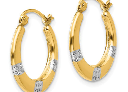 14k Yellow & Rhodium Earrings Style SE2429 - Classique Jewelry Inc.