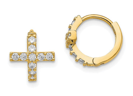 14k Yellow Gold Earrings Style SE2465 - Classique Jewelry Inc.