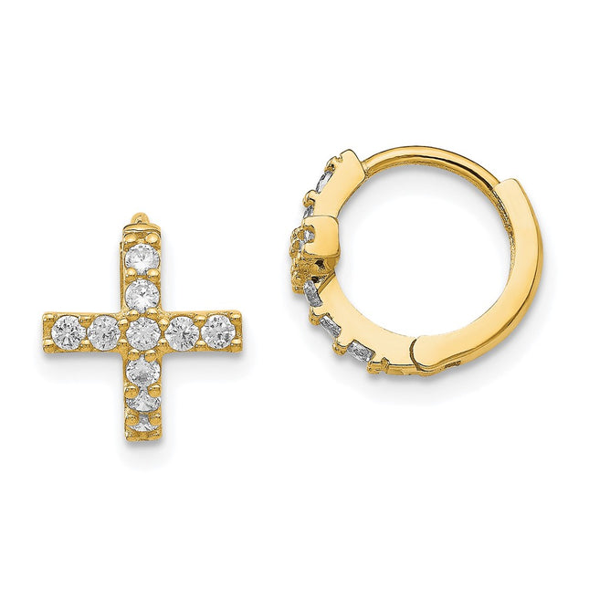 14k Yellow Gold Earrings Style SE2465 - Classique Jewelry Inc.