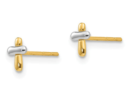 14k Two-tone Earrings Style SE2468 - Classique Jewelry Inc.