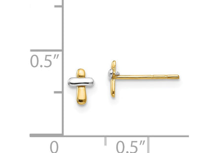 14k Two-tone Earrings Style SE2468 - Classique Jewelry Inc.