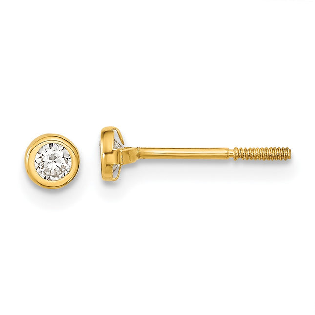14k Yellow Gold Earrings Style SE2506 - Classique Jewelry Inc.