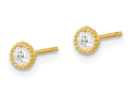 14k Yellow Gold Earrings Style SE2508 - Classique Jewelry Inc.