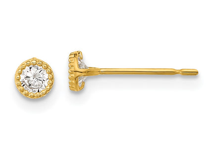 14k Yellow Gold Earrings Style SE2508 - Classique Jewelry Inc.