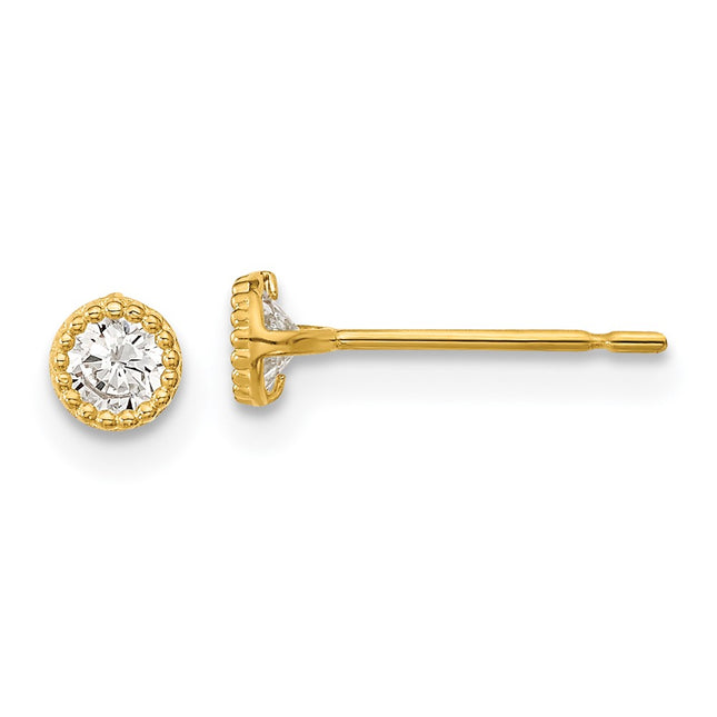 14k Yellow Gold Earrings Style SE2508 - Classique Jewelry Inc.