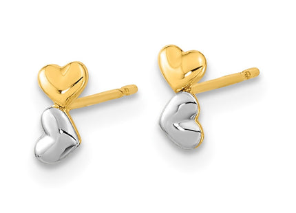 14k Two-tone Earrings Style SE2530 - Classique Jewelry Inc.