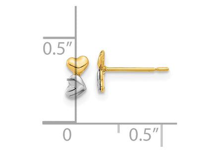 14k Two-tone Earrings Style SE2530 - Classique Jewelry Inc.