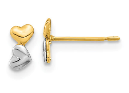 14k Two-tone Earrings Style SE2530 - Classique Jewelry Inc.