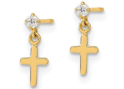 14k Yellow Gold Earrings Style SE2545 - Classique Jewelry Inc.