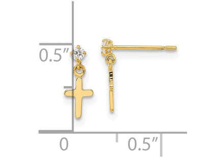 14k Yellow Gold Earrings Style SE2545 - Classique Jewelry Inc.