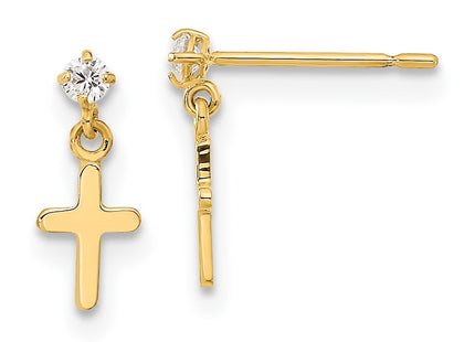 14k Yellow Gold Earrings Style SE2545 - Classique Jewelry Inc.