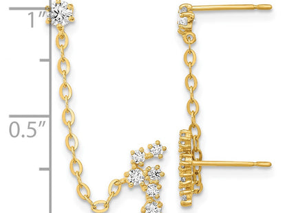 14k Yellow Gold Earrings Style SE2548 - Classique Jewelry Inc.