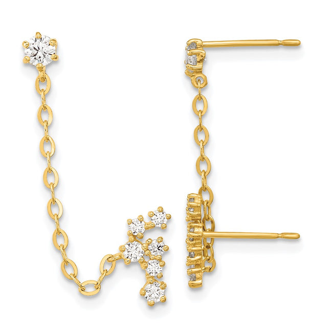 14k Yellow Gold Earrings Style SE2548 - Classique Jewelry Inc.
