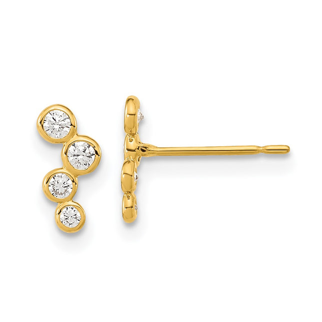 14k Yellow Gold Earrings Style SE2549 - Classique Jewelry Inc.