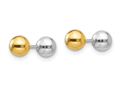 14K gold earrings, alternate view