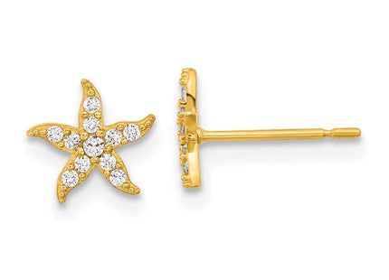 14k Yellow Gold Earrings Style SE2563 - Classique Jewelry Inc.