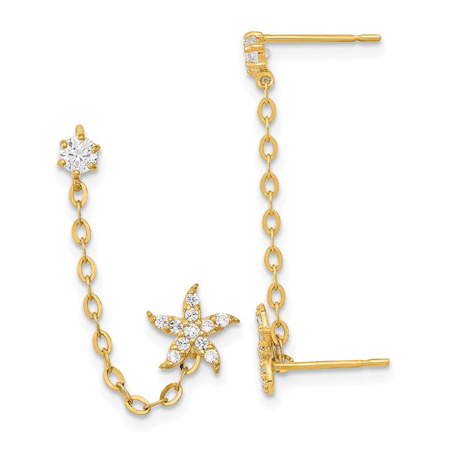 14k Yellow Gold Earrings Style SE2564 - Classique Jewelry Inc.