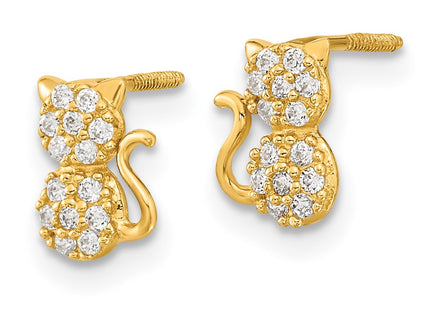 14k Yellow Gold Earrings Style SE2567 - Classique Jewelry Inc.