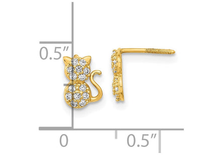 14k Yellow Gold Earrings Style SE2567 - Classique Jewelry Inc.
