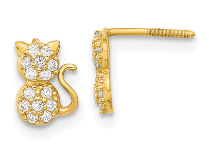 14k Yellow Gold Earrings Style SE2567 - Classique Jewelry Inc.