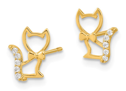 14k Yellow Gold Earrings Style SE2568 - Classique Jewelry Inc.