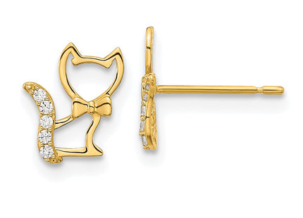 14k Yellow Gold Earrings Style SE2568 - Classique Jewelry Inc.