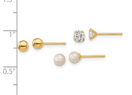 14k Yellow Gold Earrings Style SE2573 - Classique Jewelry Inc.