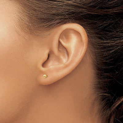 14K Madi K Polished Ball Screwback Earrings, 3 x 3mm