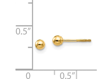 14k Madi K Polished Ball Screwback Earrings (Style SE259)