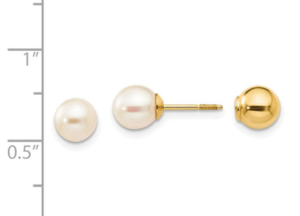 14k Yellow Gold Earrings Style SE263 - Classique Jewelry Inc.