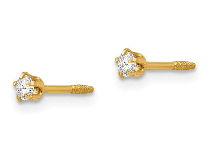 14k Yellow Gold Earrings Style SE268 - Classique Jewelry Inc.