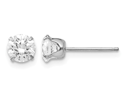 14K white gold cubic zirconia earrings