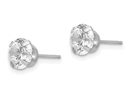 14k White Gold Madi K CZ Post Earrings (Style SE286)