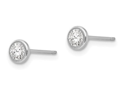 14k White Gold Earrings Style SE287 - Classique Jewelry Inc.